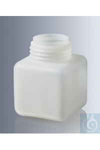Vierkantflaschen 250 ml, Weithals, aus transparentem Polyäthylen (PE-LD), lebensmittelrechtlich...