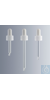 Screw cap with dropping pipette, with DIN thread GL 18, cap made of white polypropylene, pipette...