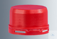 Tamper-evident screw caps GL45,  made of red polypropylene, for VITgripTM...