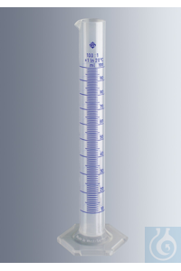 Messzylinder 2.000:20 ml, Polypropylen, hohe Form, Klasse B gem. DIN 12 681/ ISO 6706, justiert...
