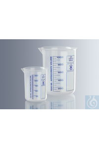 Becher 400 ml, hergestellt aus transparentem Polypropylen, gemäß DIN 7056, niedere Form...