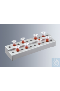 Stands for reaction vessels, made of plastic (ABS), offers space for up to 20 reaction vessels...