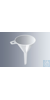 Funnels 40 mm Ø, polypropylene, with short stem and plain surface, packing unit = 24 pieces