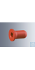 Rubberen dop voor druppelpipetten, Afzuigvolume ca. 0,8 ml, rood, verpakt per 100 stuks