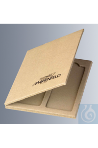 Preparation pasteboards for 2 microslides 76x26 mm made of cardboard, with cover, dimensions:...