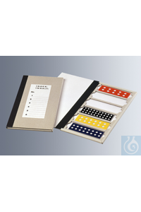 Preparation pasteboards for 20 microslides 76x26 mm made of cardboard, with cover and reinforced...