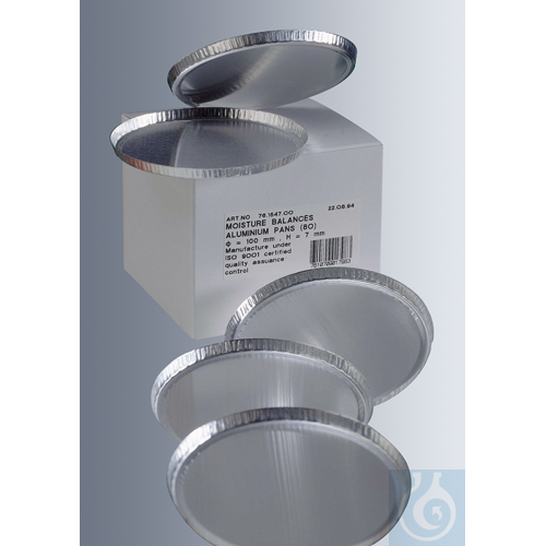 Probeschalen aus Aluminium, Durchmesser 100,5 mm