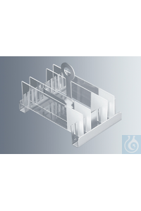 Staining trays made of stainless steel, for 10 microscope slides of approx. 76x26 mm up to...