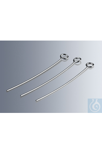 Inoculation loops, for needle holders acc. to Kolle, stainless steel, loop diameter approx. 5 mm,...