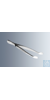 Forceps acc. to Kuehne, made of nickel-plated steel, bent shape, flat ends, length 105 mm