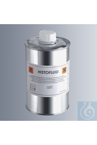 Histofluid, quick-hardening mounting medium, filled in tin bottles for hazardous goods marked...