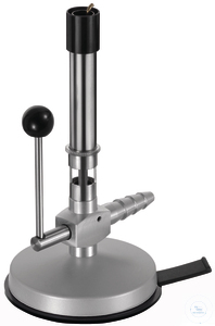 Bunsen Burner Natural gas, DIN type lever stop-cock, pilot flame, air regulation