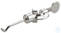 Muffe für Stäbe bis 16 mm mit Haken,  Zinkdruckguss, vernickelt Schrauben aus...
