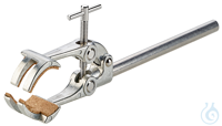 Universalklemme 0-80 mm, Zinkdruckguss,  unlackiert Korkeinlage, Spannweite 0 – 80 mm, Stab-Ø 10 mm