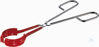 Flask Tongs St.St. 300 mm stainless steel*vinyl coated jaws*capacity 45 – 70 mm*length 300 mm