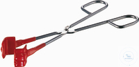 Flask Tongs St.St. 220 mm stainless steel*vinyl coated jaws*capacity 17 – 60 mm*length 230 mm