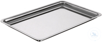 Instrument tray, 400 x 270 x 10 mm stainless steel rounded corners