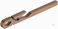 Reagenzglashalter bis 20 mm Ø, Holz Stahlfeder, Länge 180 mm