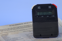 Stopwatch, Stoptop, 1/100 seconden Robuuste ABS behuizing. 
LCD-display: 7 cijfers, cijferhoogte:...