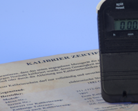 Calibration certificate for timing devices "Stopwatch, Stoptop" and...