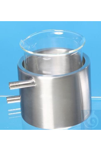 Incubation jacket, stainless steel, tempering of Schott beakers h.F. 50 ml Inner diameter:...