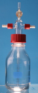Safety gas wash bottle 500 ml with pressure / ventilation tap This bottle has been designed for...