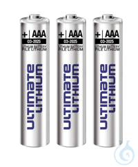 Batterie AAA Lithium, 1,5 V (3 Stück) Ideal für den Einsatz bei Temperaturen...