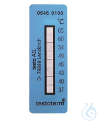 testoterm - temperatuur meetstrip, +37 ... +65°C De temperatuurmeetstrips...