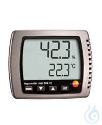 testo 608-H1 - Thermohygrometer De testo 608-H1 thermohygrometer is ideaal voor continue metingen...