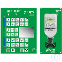 Plum Augensp&uuml;lstation 4611 mit einer Augensp&uuml;lflasche Mit Wandhalterung und...