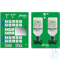 Plum Eye Wash Station 4694 with two eye wash bottles each with 500 ml sterile...