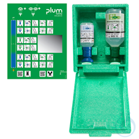 Plum eye emergency station 4789 in wall box with 1 eye wash bottle each in a...