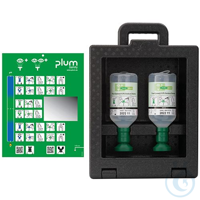 Plum iBox 2 mit 2 x 500 ml Augensp&uuml;lung Staubgesch&uuml;tzte Wandbox mit 2 x 500...