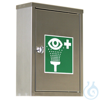 B-SAFETY eyewash station BR324095 in dust-tight stainless steel cabinet V4A...