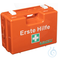 B-SAFETY Erste-Hilfe-Koffer STANDARD - Inhalt gemäß DIN 13157 aus ABS-Kunststoff, orange,...