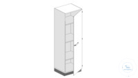 Tall storage cabinet, w600 h1920, d516, 1 door r/h, 3 shelves, lockable Tall...