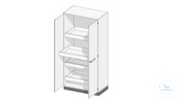 Tall storage cabinet, w900 h1920, d516, 2 doors, 4 inner drawers, lockable...