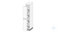Pull-out cabinet, 300x1920x516 1 pull-out unit: 2xbasket w.plast.bottom liner 1x tray insert, lock