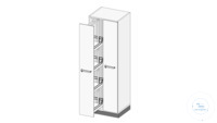 Pull-out cabinet, 600x1920x516 2 pull-out units: 4xbasket w.plast.bottom...