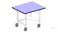 Schwerlasttisch mit Rollen 1500x750, Sitzarbeitshöhe Tischhöhe: 720+30 TP-TopResist 1 Ablageboden...
