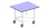 Schwerlasttisch mit Rollen 1200x600, Steharbeitshöhe, Tischhöhe: 870+30...