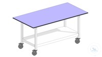 Schwerlasttisch mit Rollen 1200x750, Steharbeitshöhe, Tischhöhe: 870+30 TP-TopResist 1...