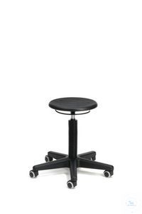 Tabouret tournant avec déclencheur à anneau Tabouret pivotant    - Assise en mousse PU noire  -...