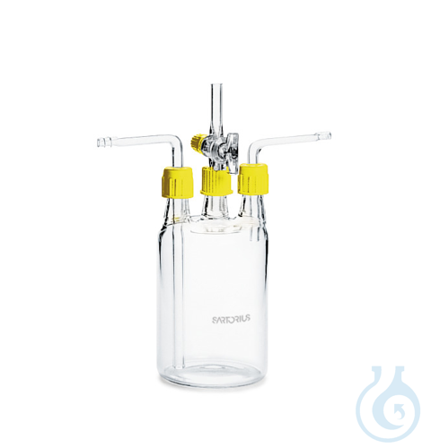 Woulff'sche Flasche mit Hahn, Glas,