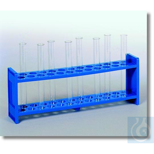 Reagenzglasgestell fuer 12 Glaeser aus PP, blau...