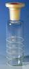 Shaking bottles 40 ml w. NS 19 with poly stopper four ring marks with number at 10, 20, 30, 40 ml