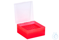 ratiolab® Cryo Boxes, PP, red, grid 9 x 9, 133 x 133 x 75 mm ratiolab® Cryo...