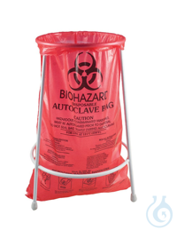 ratiolab®Disposal Bags, PE, BIOHAZARD, red, indicator patch, 210x290x0.02mm...