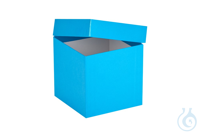 ratiolab® Cryo Boxes, cardboard, plastic coated, blue, 133 x 133 x 130 mm...