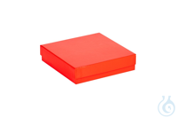 ratiolab® Cryo Boxes, cardboard, plastic coated, red, 133 x 133 x 32 mm...